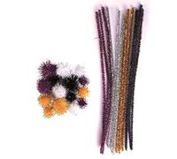 Pompons et chenilles métallisées 47 pièces
