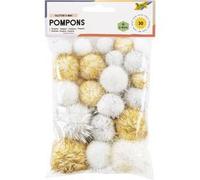 Pompons GLITTER X-MAS, différentes tailles