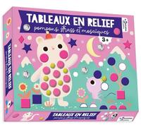 Pompons, gommettes mousse et strass - animaux du froid - coffret avec accessoires