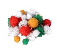 Pompons métallisés 1,5 à 3,5 cm Assortiment 72 piè
