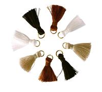 Pompons Mini Avec Anneau Doré 3cm Tendance 8 Pièces