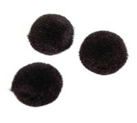 Pompons, Noir, 10 Mm, 65 Pièces