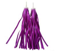 Pompons pour guidon de vélo pour enfants, fil en plastique flexible, adapté pour vélo, trottinette et draisienne (violet)