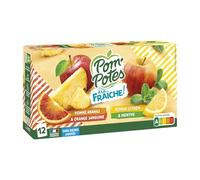 POM'POTES - Compote Fraîche aux Fruits Variés, Saveur Naturelle et Texture Onctueuse (12 Gourdes) - lot de 3 - Vendu par Lot