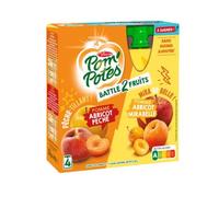 Pom'Potes Compote Pomme Abricot Pêche & Pomme Abricot Mirabelle 4x90g