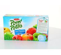 POM'POTES - Compote Pomme Nature Sans Sucres Ajoutés, Gourde Pratique 12x90g - Lot De 3