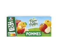 POM'POTES - Compote Pomme Naturelle, Douceur Fruitée et Pratique en Gourdes (20x90g) - Le lot de 3
