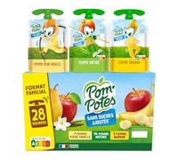 POM'POTES® Compote Sans Sucres Ajoutés Pomme Poire Vanille Banane 28x90g