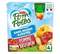 POM'POTES - Compotes Sans Sucre Ajouté Pomme Brugnon 360G - ( Lot De 4 )