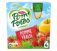 POM'POTES | Pomme Fraise 4X90G | Lot De (3) | livraison offerte