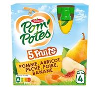 POM'POTES - Pompotes Sans Sucres Ajoutes Fruits Jaunes 360G - le Lot De 4