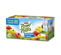 Pom'Potes Spécialités de Pomme Sans Sucres Ajoutés, 20 x 90g