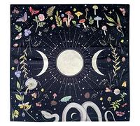 Pomrone Cartes Divination Tarot Nappe Tissu Tapis de Tarot Divinatoire Nappe Tarot Carré divinatoire la Triple Lune Celtique Table Tissu 64x64cm