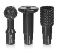 Pomsare Fraise à Bois - Disques Meuleuse Sculpture Bois, Set de 3 Burrs Rotatifs, Gouge et Ciseaux à Bois pour Meuleuses 115/125 - Outils de Coupe,Menuiserie Outillage
