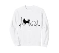 Pomsky My Heartbeat EKG Funny Dogs My Cardio Dog Lovers Sweatshirt