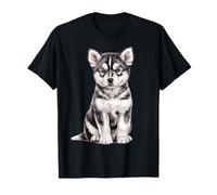 Pomsky Puppy Sketch Dessin Art Amoureux des Chiens T-Shirt