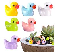 Pomurom 100pieces Canard résine, Canard en résine, Canards Miniatures pour Ornement Jardin fées Maison poupées Aquarium, Petite Figurine pour décorations fête d'anniversaire Noël