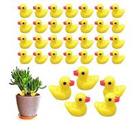 Pomurom 100pieces Canard résine, Canard en résine, Canards Miniatures pour Ornement Jardin fées Maison poupées Aquarium, Petite Figurine pour décorations fête d'anniversaire Noël