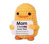 Pomurom Canard en Crochet Positif - Décor de Bureau Positive | d'Encouragement pour Chevet Coiffeuse Bureau | Décoration pour