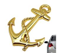 Pomurom Décalques d'emblème en Forme d'ancre | Voiture Bateaux Corps Décoratif Métal Côté Logo Arrière Logo Porte Autocollant - Voiture autocollante Portable et compacte pour otos