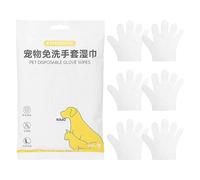 Pomurom Gants de Nettoyage à Sec destinés aux Chats,6 Pièces Moufle De Toilette avec Enlèvement des Poils Et Soin du Pelage - Lingettes de Nettoyage pour Animaux - pour Voyage Randonnée Extérieur