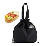 Pomurom Sac À Déjeuner Tote - Gamelle Isotherme Réutilisable,Porte-Repas En Toile Avec Fermeture À Cordon Pour Les Activités De Pêche, De Plage, De Navette, D'École, De Gym Et De