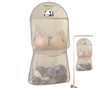 Pomurom Sac De Rangement Maille Pour Placard,Organisateur Double Couche Avec Crochet Et Poches Transparentes - Pochette Aérée Antidérapante Pour Organisation - Voyage, Camping-Car, Croisière, Douche,