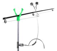 Pomurom Sonnette d'alarme en Acier Inoxydable | Indicateur d'Canne à pêche en Acier Inoxydable - Double Alerte Bell pour la pêche en mer Cloches pêche à Clip pour Cannes à pêche