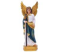 Pomurom Statuette d'Noël, 23cm Statue Archange Saint Raphaël en Résine, Figurine l'archange Saint Raphaël, Sculpture Religieuse, Statue Table pour Décoration Maison et Bureau