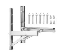 Pomurom Support mural pliable pour climatiseur Mini Split,Lot de 2 supports robustes en acier inoxydable | en Acier Inoxydable | pour climatisation Mini Split extérieure