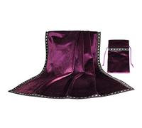 Pomurom tarot | Nappe Velet avec sac tarot | Nappe fête carrée, velours Divination Wicca Lisi avec cordon tarot, poche pour carte gothique, 25,2 x 25,2 pouces