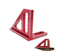 Pomurom travail du bois | Équerre combinaison en alliage d'aluminium | Règle triangulaire outil mesure d'angle précis Scriber Règle pour hommes femmes boiseries