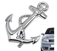 Pomurom Voiture en métal d'ancre Bateau - Autocollant Porte Logo arrière Logo côté en métal | Autocollant d'ancre d'autocollant Porte Logo arrière Logo latéral
