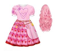 Pomzio déguisement descendants 4 Rise of Red Costume Rose de la Reine de Cœur pour Enfant Carnaval Fêtes Halloween Cosplay Costumes 3~13 ans