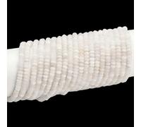 PONABEADIY 1 boîte de 2 brins de 336 perles Rondes en Jade Naturel Blanc de 4mm avec Trous Pierre Précieuse Disque Boulier en Cristal Pierre Lisse Breloques pour la Fabrication de Bijoux Bracelets Bou