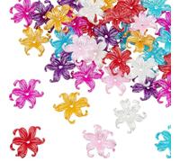 PONABEADIY 1 boîte de 40 Perles Acryliques en Forme D'Iris en Résine Opaques pour la Création de Bijoux (Bracelets Colliers Boucles d'oreilles) et Autres Loisirs Créatifs