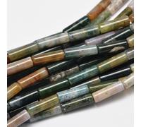 PONABEADIY 1 boîte D'Environ 29 perles Tubulaires en Agate Indienne Naturelle de 13mm avec Trous en Pierre Cylindrique Cristal Pierre Précieuse Énergétique Perle D'Espacement pour la Création de Bijou