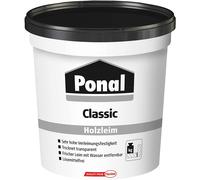 Ponal Classic Holzleim, colle à bois prête à l'emploi avec une grande résistance au collage pour les collages de montage, de surfaces et de joints, 760 g de colle de bricolage transparente en seau