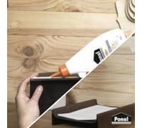 Colle à bois Ponal Express, transparente et à séchage rapide, pour de nombreux travaux de collage et de bricolage, colle résistante à l'eau en bouteille pratique de 225 g.