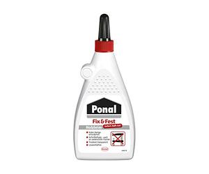 Ponal Fix & Fest Holzleim, 200 g colle à bois transparente à adhérence immédiate pour l'intérieur, colle sans solvant idéale pour les surfaces verticales