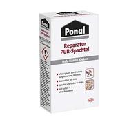 Ponal Mastic PUR de réparation, mastic à bois à deux composants et adhésif en un pour remplacer les pièces en bois cassées, le mastic à bois peut être traité comme du bois, 1 x 177g