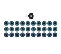 Ponçage disque de papier de verre roues accessoires industriels torsion en alumine bleu - étouffement de polissage abrasif acier doux en acier doux - 31 pcs 2 pouces 50 mm
