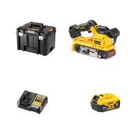 Ponceuse à bande 18V DCW220NT-XJ + 1 batterie 18V 5 Ah + chargeur DCB1104-QW DEWALT