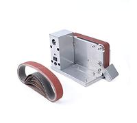 Ponceuse À Bande 200W 7 Vitesses, Ponceuse Électrique 4500-9000 tr/min avec 10 Bandes, Ponceuse Stationnaire Réglable 45° pour Bois Métal