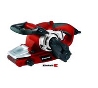 Einhell Ponceuse à Bande TE-BS 8540 E (850 W, Électronique de Vitesse, Surface de Ponçage 75x140 mm, Changement de Bande Abrasive sans Outil, Poignée Supplémentaire)