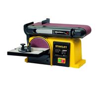 Stanley Ponceuse d'établi SXBS914E 370W base en fonte 2 en 1 – Disque 150 mm & Bande 100 x 914 mm