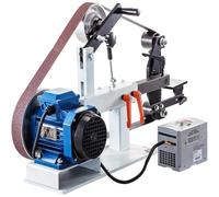 Ponceuse à bande électrique 1,5 kW, 2 x 82 pouces, vitesse variable/constante, 3 modes, for le polissage d'outils et la fabrication de couteaux.