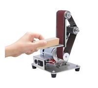 Ponceuse à bande électrique 100 W à 7 niveaux, mini ponceuse de table 9000 | Table réglable à 90°, 4500-9000 tr/min, 10 bandes de 30 x 330 mm, moteur 775, 1,33 kg, prête à l'emploi, pour bois, métal