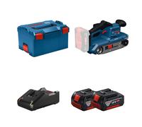 Ponceuse à bande GBS 18V-75 + 2 batteries GBA 18V 4 Ah + Chargeur GAL 18V-40 BOSCH