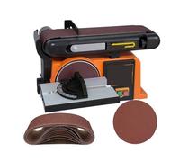 Ponceuse a bande, Ponceuse à bande et meule vitesse variable, ponceuse combinée avec base en fonte